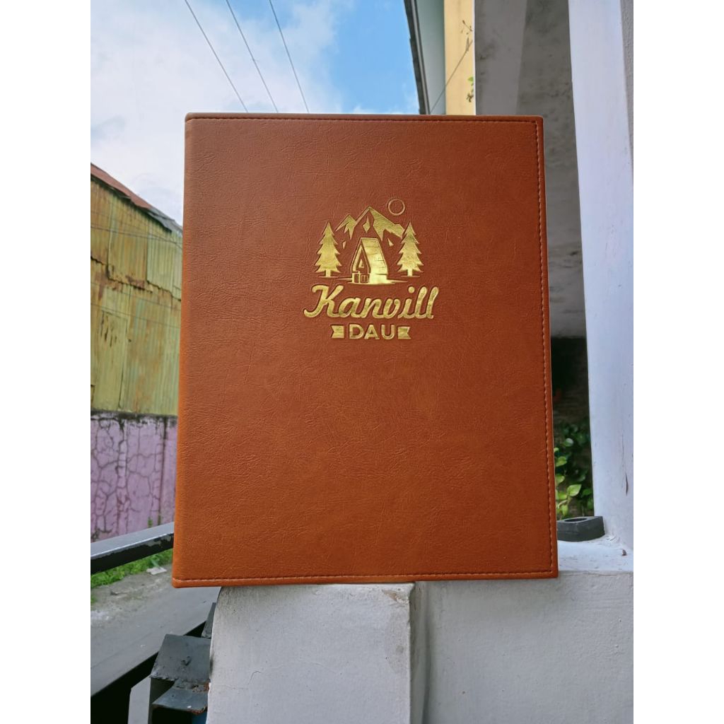 

COVER BUKU LOGO EMBOS GOLD BISA CUSTOM UKURAN A4,A5,A3