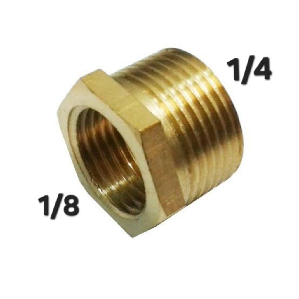 Vlokring nepel kuningan 1/8 x 1/4 sambungan drat