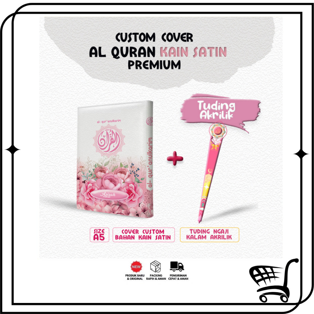 

Toko99 - Cover Al-quran Hanya Cover saja tanpa al-quran ukuran A5 Bahan Satin ( Banyak Varian , Lebih Eksulisif ) Motif putih pink bunga