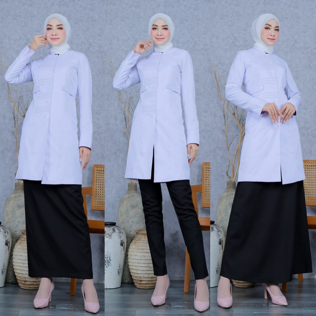 blazer hitam putih seragam dinas hitam putih baju dinas ASN seragam Pemda ASN kemeja putih