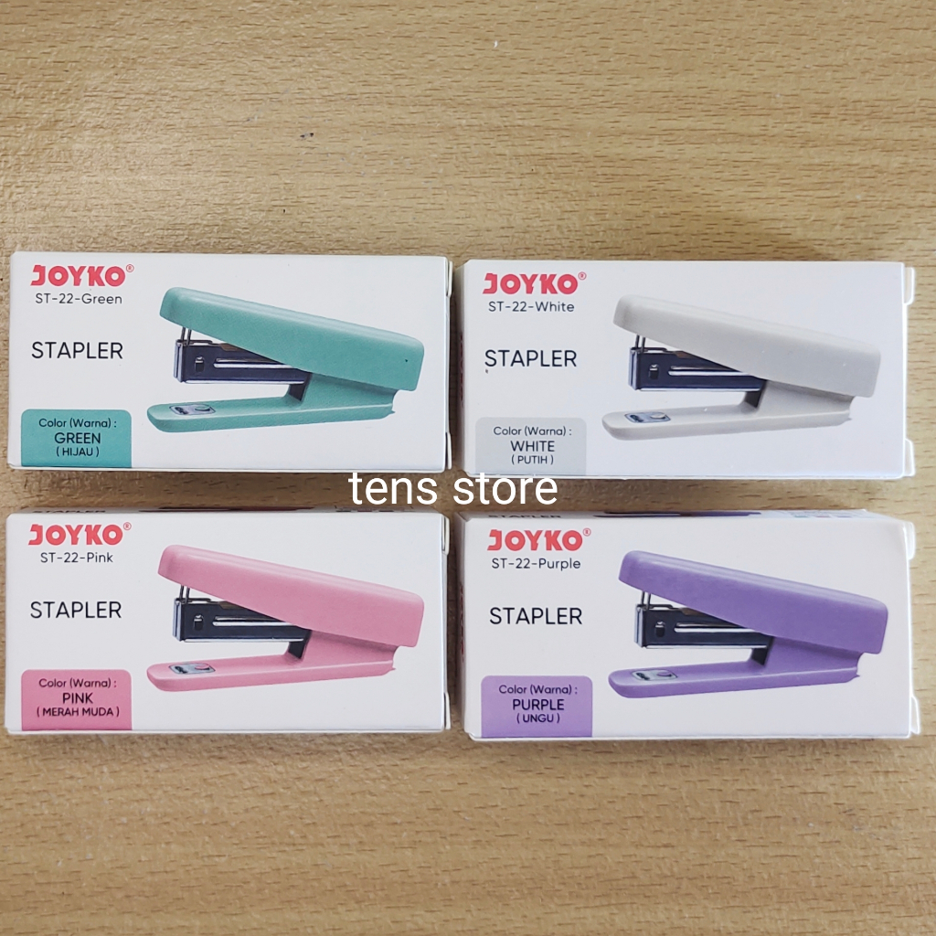 

Staples kecil Joyko ST-22 panjang 7.8 cm refill no. 10 warna warni