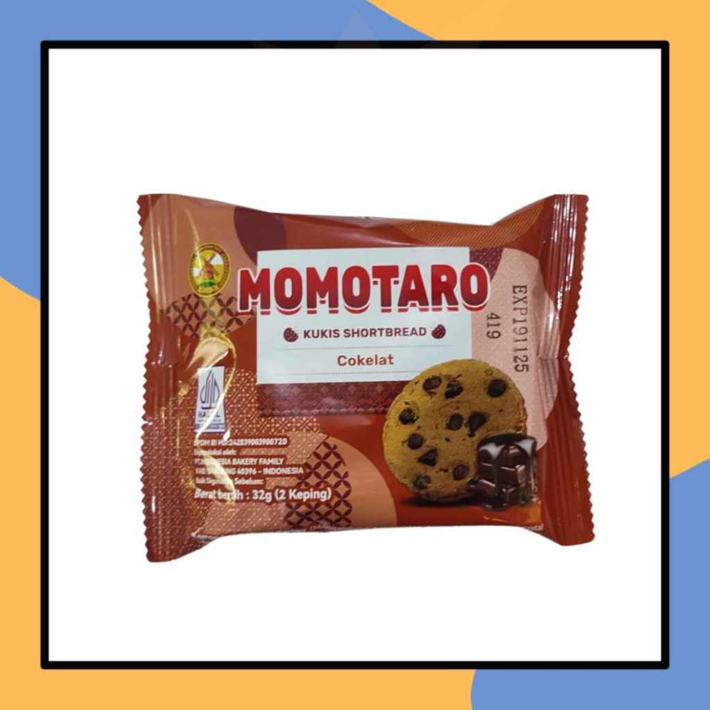 

Aoka Momotaro CHOCO CHIPS 32gr Kukis Rasa Coklat Chocochips Shorthbread
