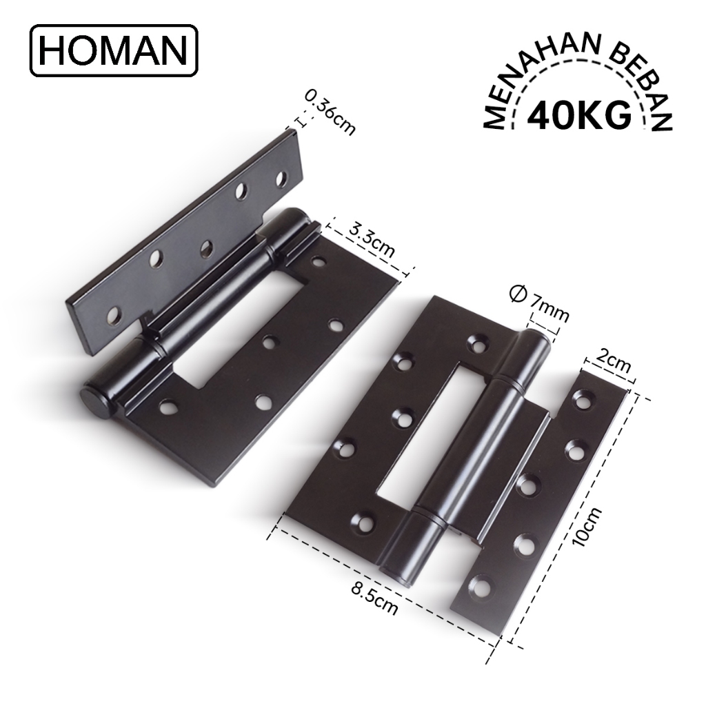 Engsel pintu aluminium Homan Engsel pintu toilet Engsel pintu kamar mandi Bahan paduan aluminium