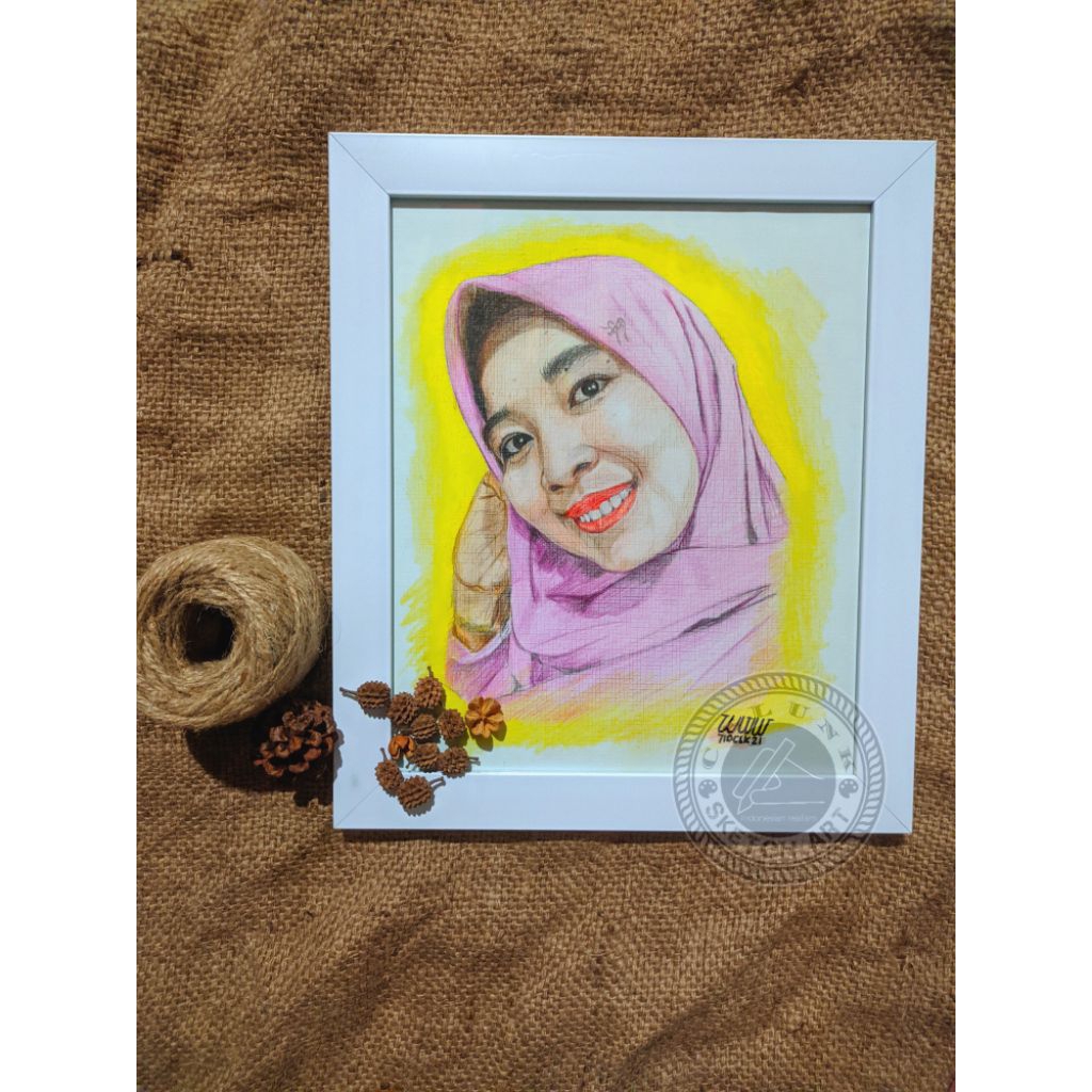 

lukisan pensil warna Cocok buat kado apa saja ( custom gambar saja tanpa bingkai)