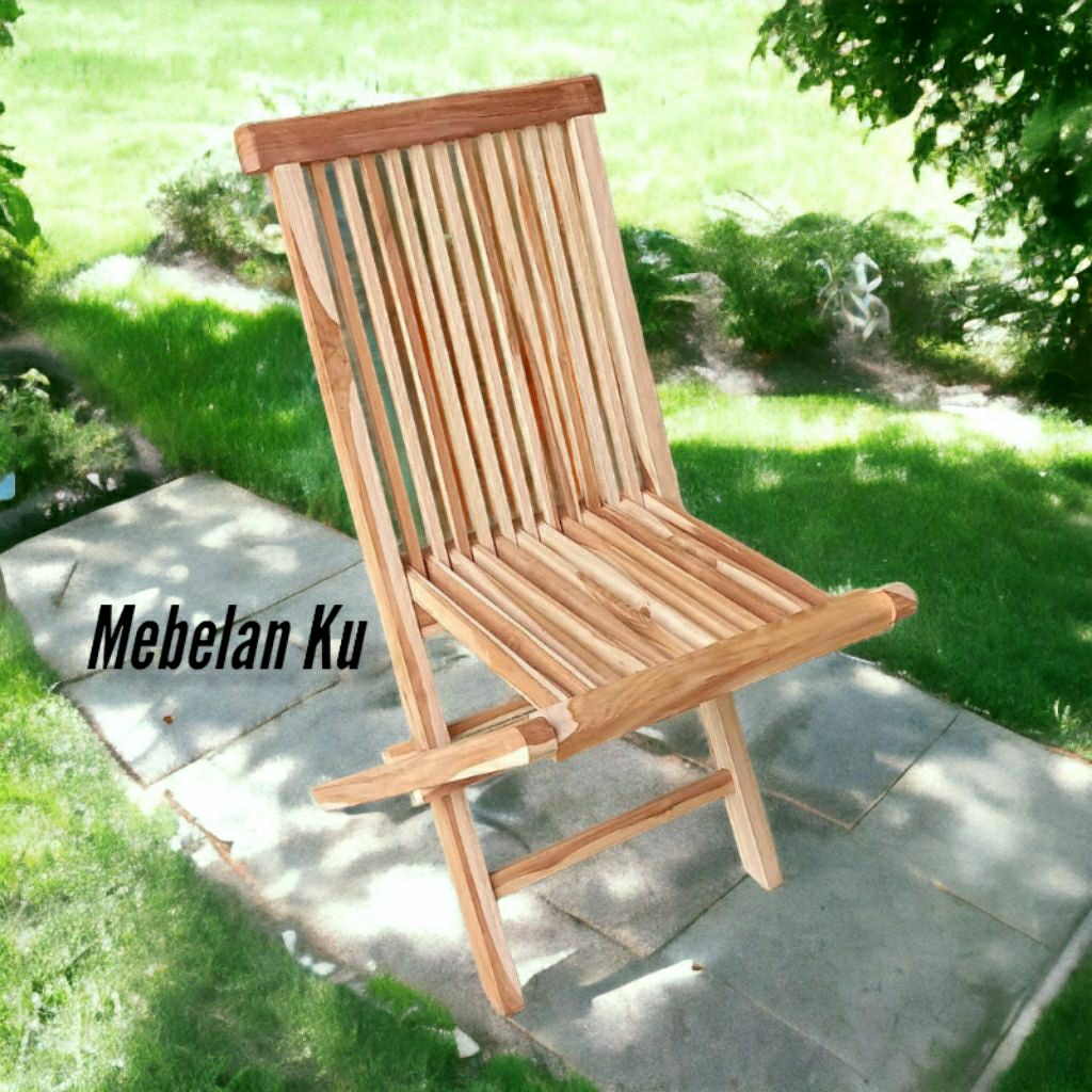Kursi Lipat Kayu Jati / Kursi Taman / Kursi Tamu / Kursi Belajar