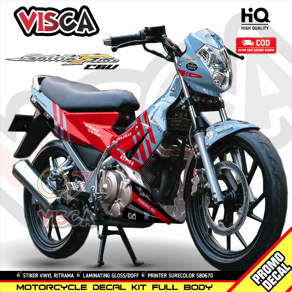 Decal Satria Fu CBU 2004-2009 Full Body Stiker Satria Fu Lama Full Body Striping Satria Fu CBU LAMA 