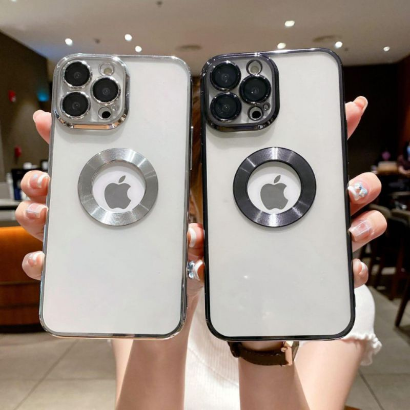PROMO CUCI GUDANG SOFTCASE CHROME METALIC IPHONE SOFTCASE CLEAR CASING HP LENS PROTECTOR