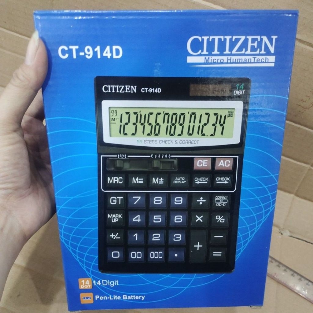 

KALKULATOR CITIZEN CT 914D 14 DIGIT bisa cek ulang