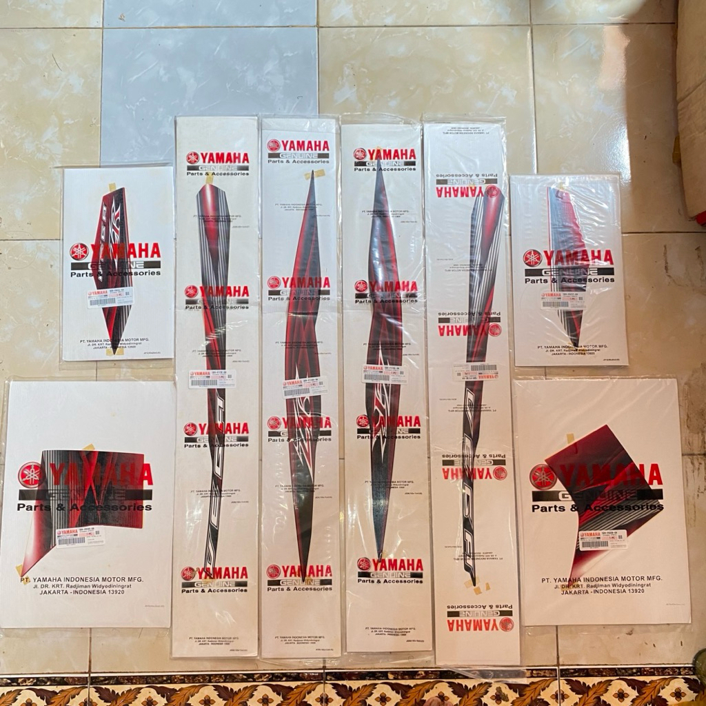 striping stiker full set yamaha Vega ZR 2012 Merah original YGP