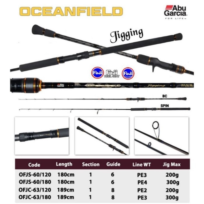 Abu Garcia Oceanfield Spinning & Overhead Fishing Rod