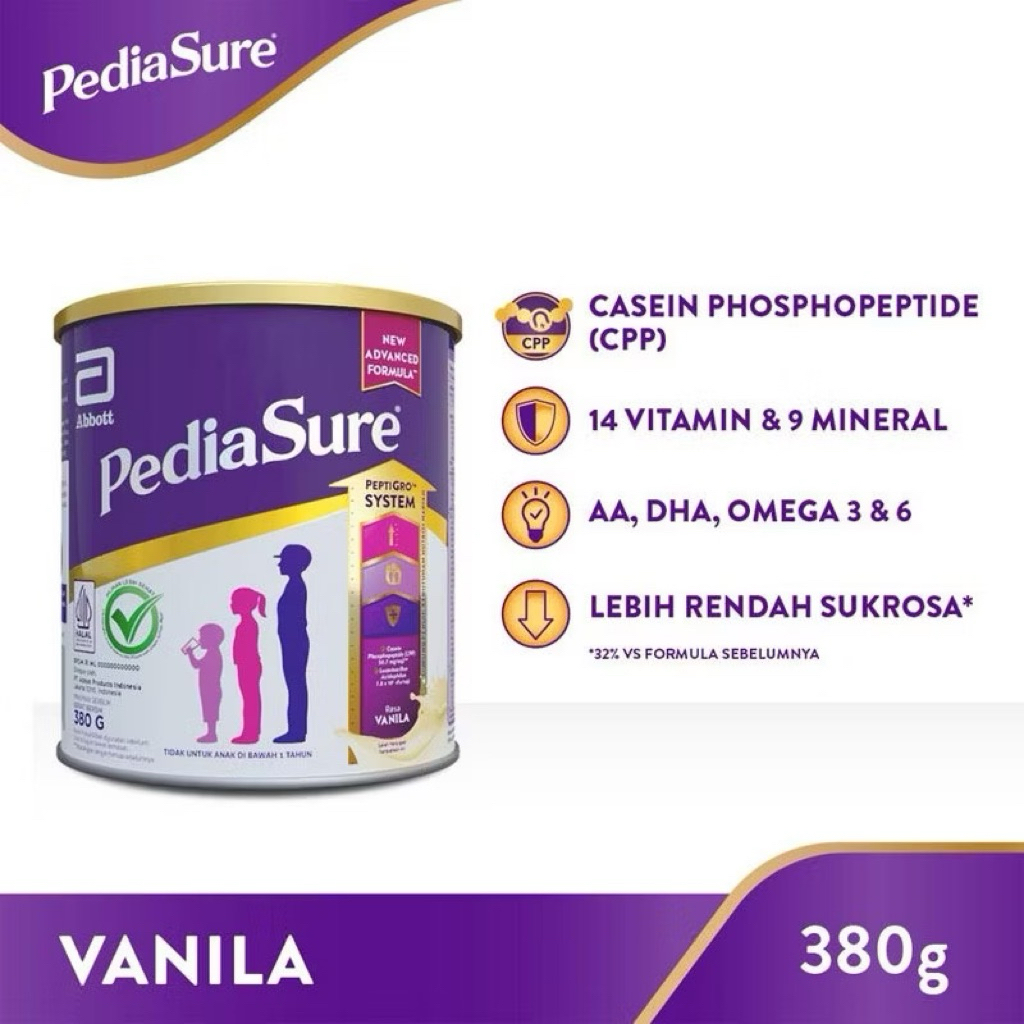 

PediaSure Vanila Vanilla / Madu 380g (1-10th) - Nutrisi Pertumbuhan