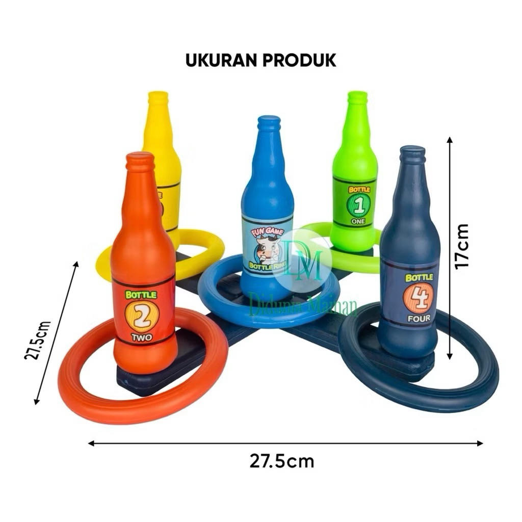 ( BISA COD ) PROMO Mainan Anak Bottle Ring Throw / Mainan Lempar Cincin Botol Rintangan Olahraga / L