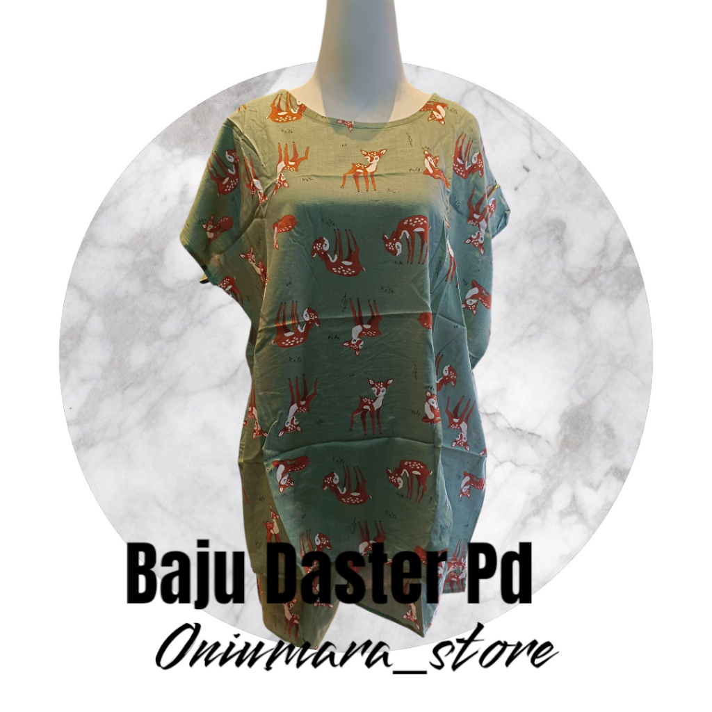 Baju Daster one set celana pendek oniumara_store/Daster pendek selutut/Rayon printing/