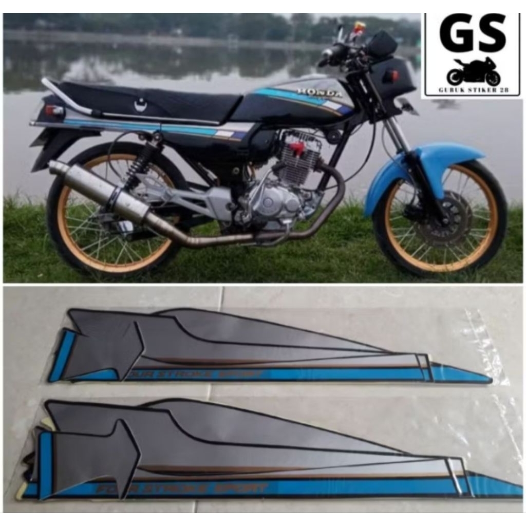 stiker lis body honda gl 91-92 old-lama full sey klasik ori gl pro 92 full set