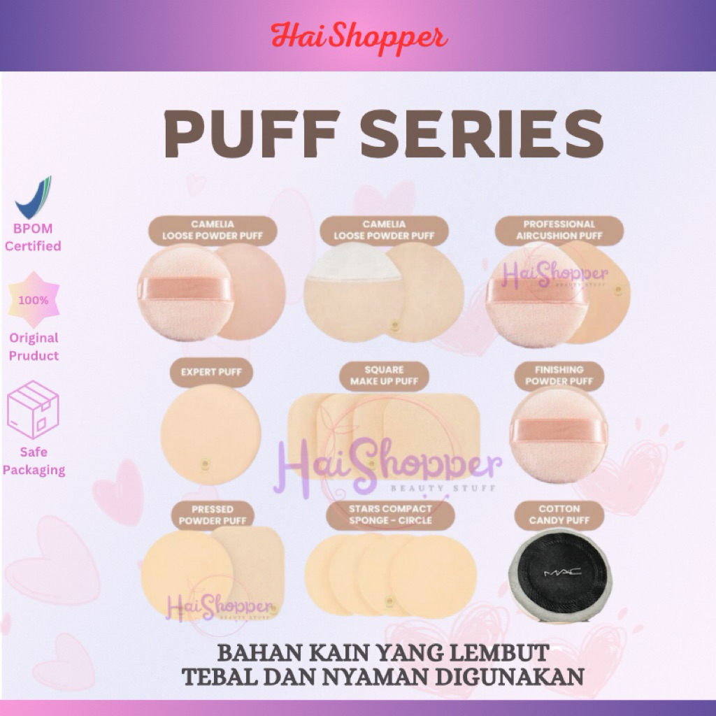 Loose Powder Puff | Sponge Bedak Tabur | Rembuk Bedak Spons | Rembuk Bedak Bulat Besar Bayi | Profes