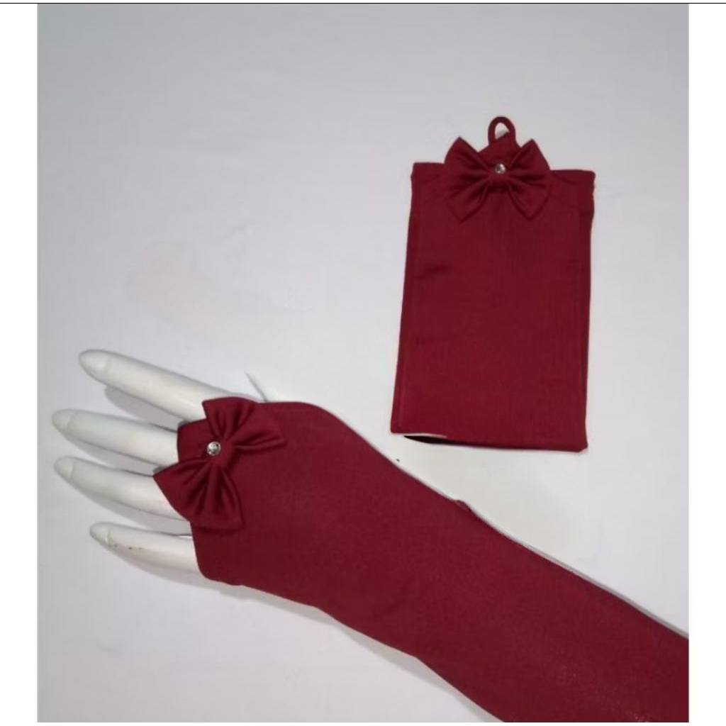 HANDSOCK PITA CINCIN | MANSET MUSLIMAH PITA CINCIN CANTIK | SARUNG TANGAN CINCIN COMBI PITA CANTIK