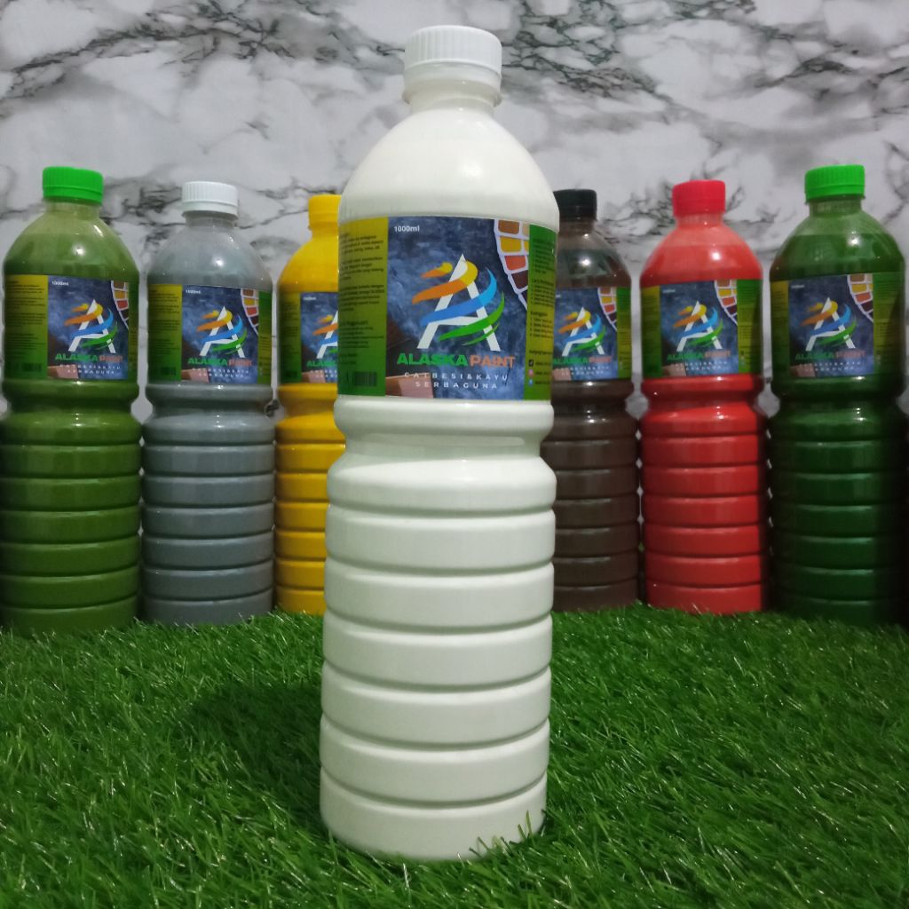 Cat Basi Kayu Seng Galvalum paving Serbaguna Warna Putih 1000ml botolan Alasla Paint