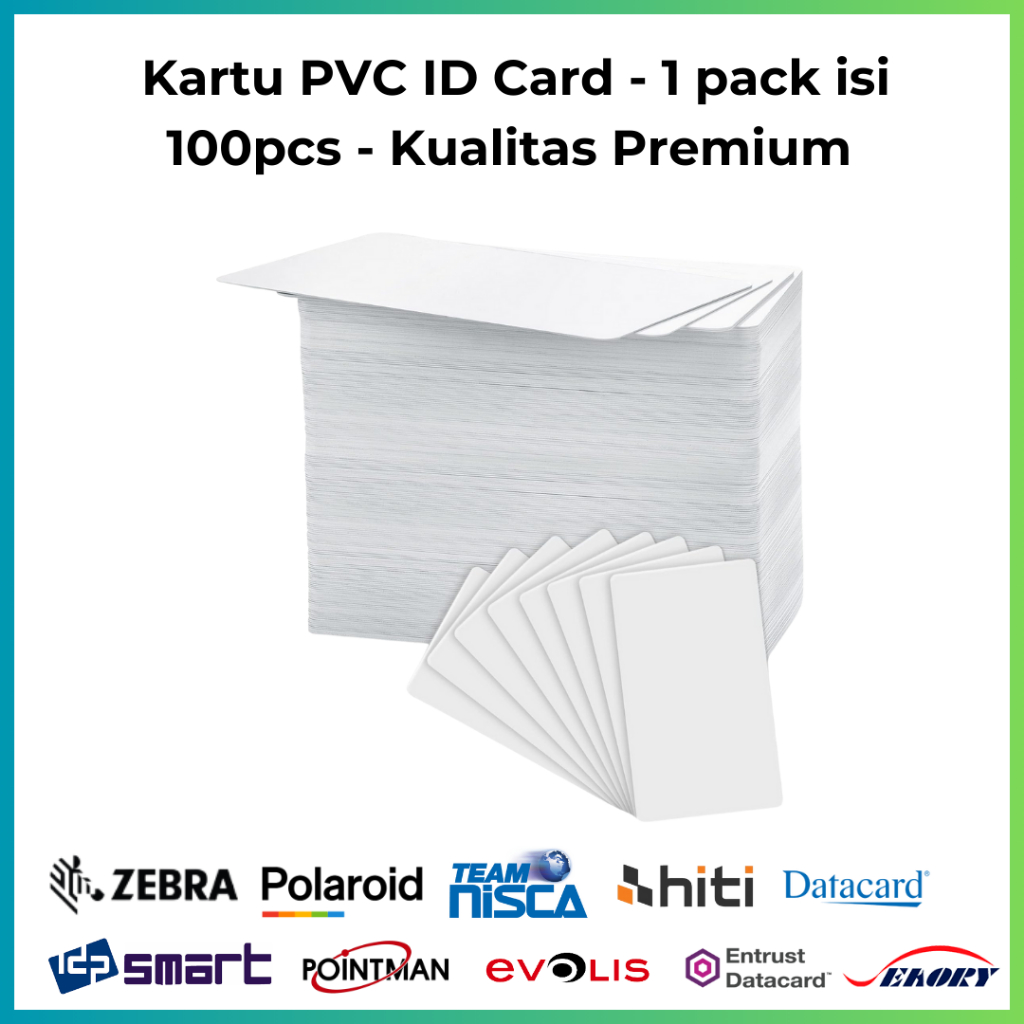 

PVC Blank Card ID Card - Kartu ID Card Kosong - Tanda Pengenal Kosong 100Pcs