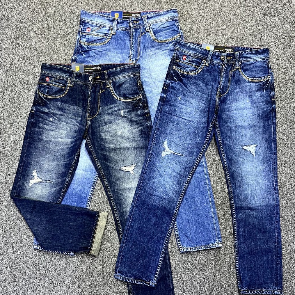 KODE G14L REGIO JEANS RP2 RIPPED JEANS PANJANG PRIA REGULER FIT BAHAN DENIM NON STRETCH