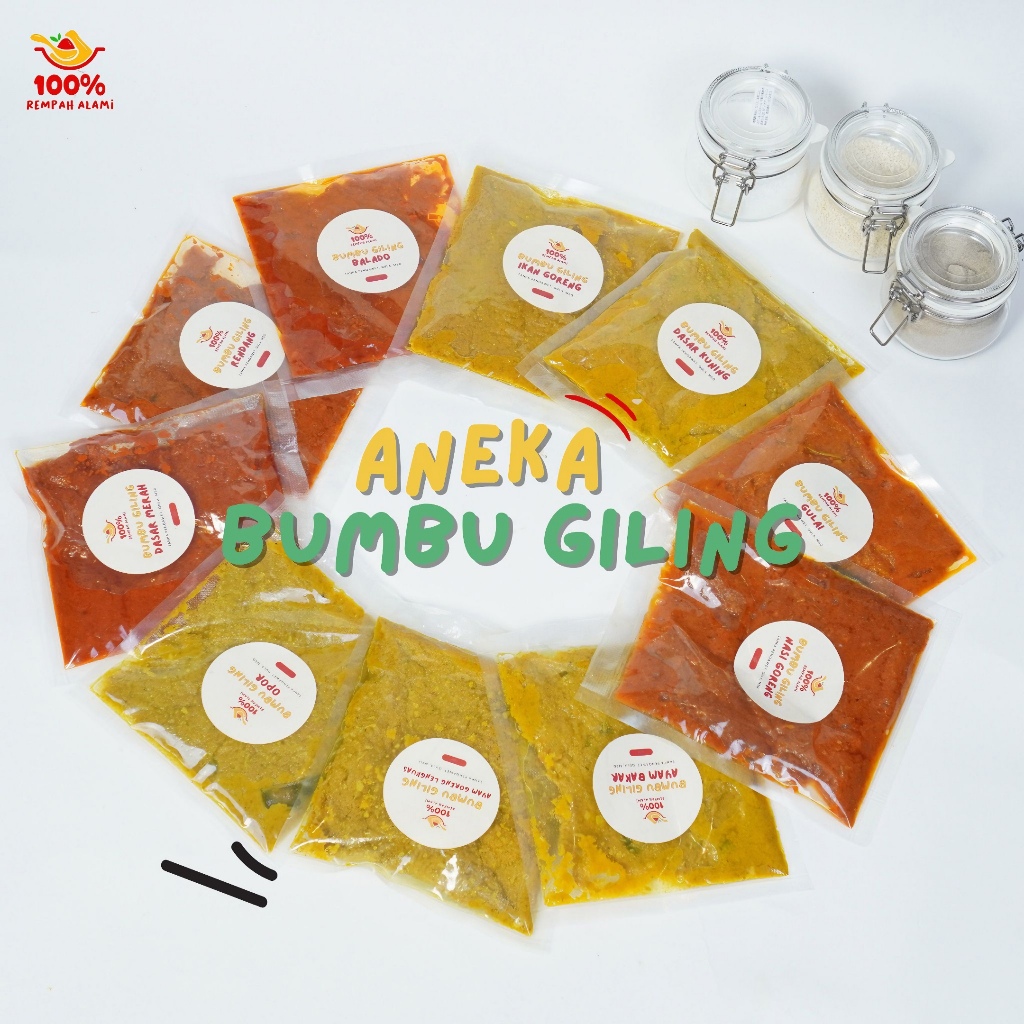 

Bumbu Masak Instan Dapur Rempah-rempah Giling Lengkap Basah Halus Homemade Serbaguna Tanpa Pengawet
