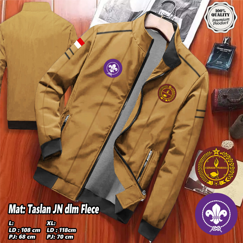 Jaket PRAMUKA Tebal Parasut / Jaket Pria Wanita / Jaket Distro