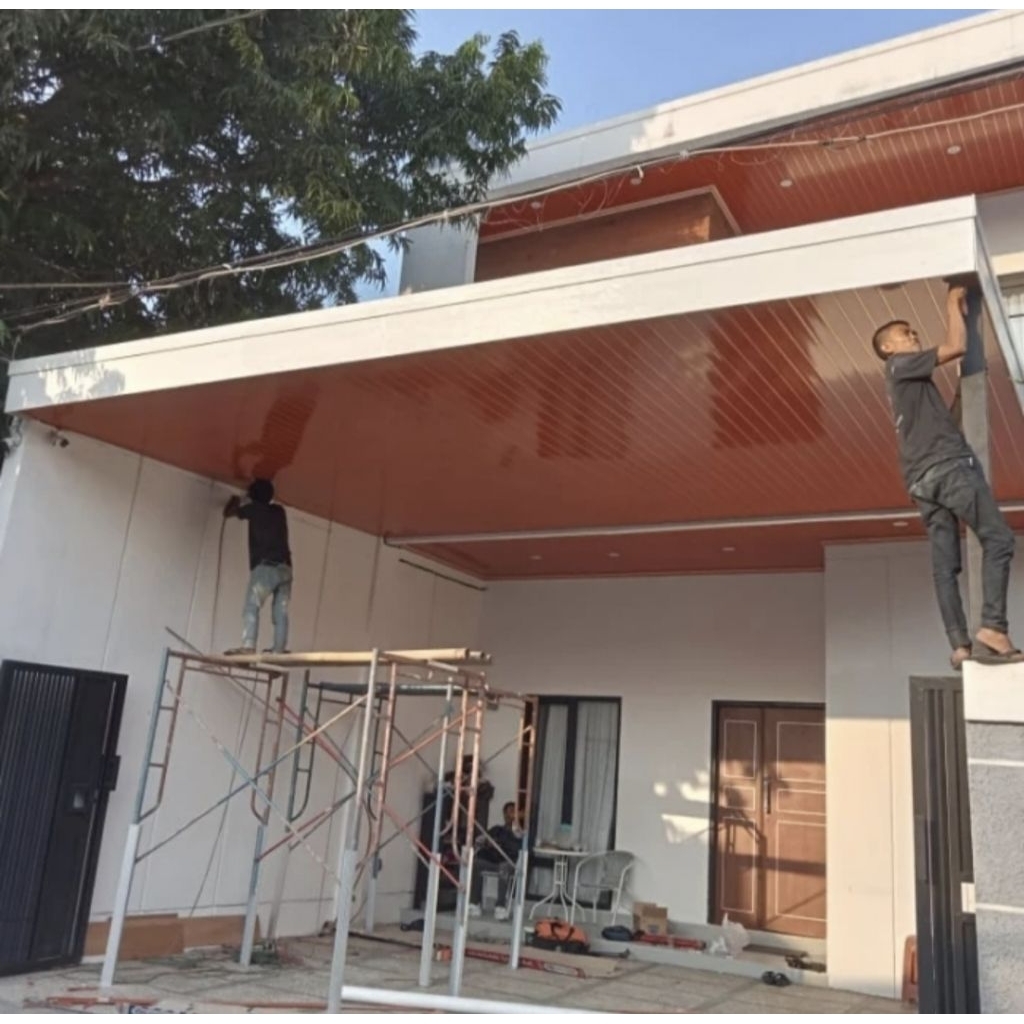 kanopi rangka baja ringan plafon pvc