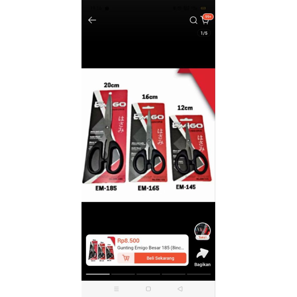 

Gunting stainless steel Besar