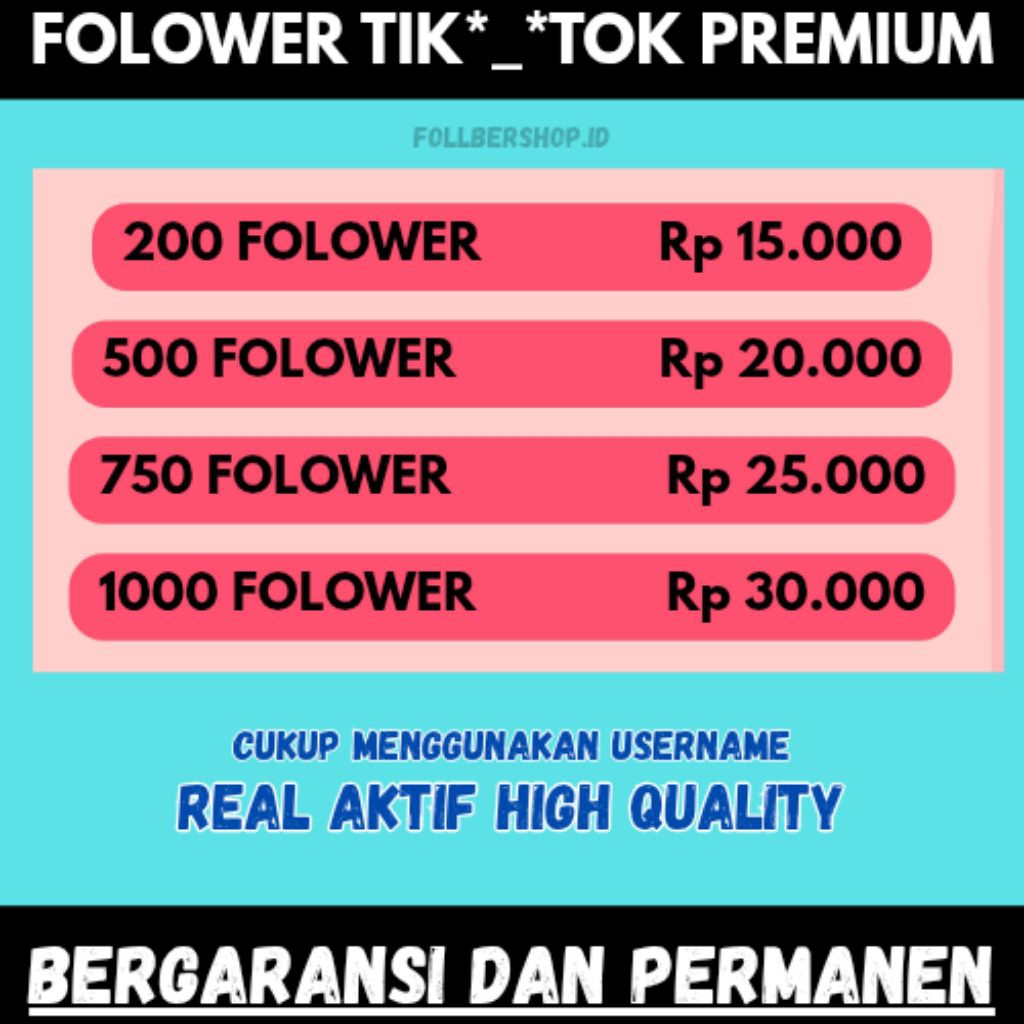 Followers Tik**Tok Permanen Bergaransi