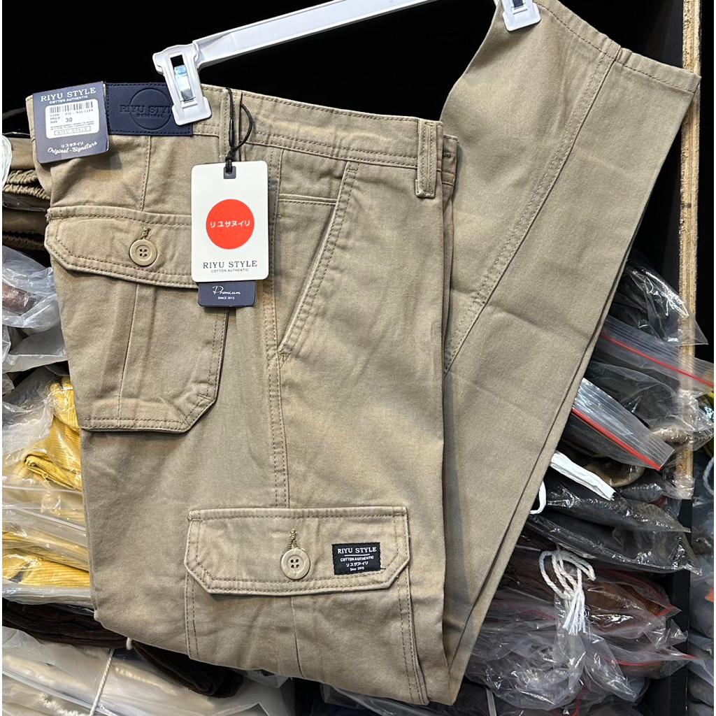 Celana panjang cargo pria/celana panjang cargo/celana panjang cargo slimfit pria