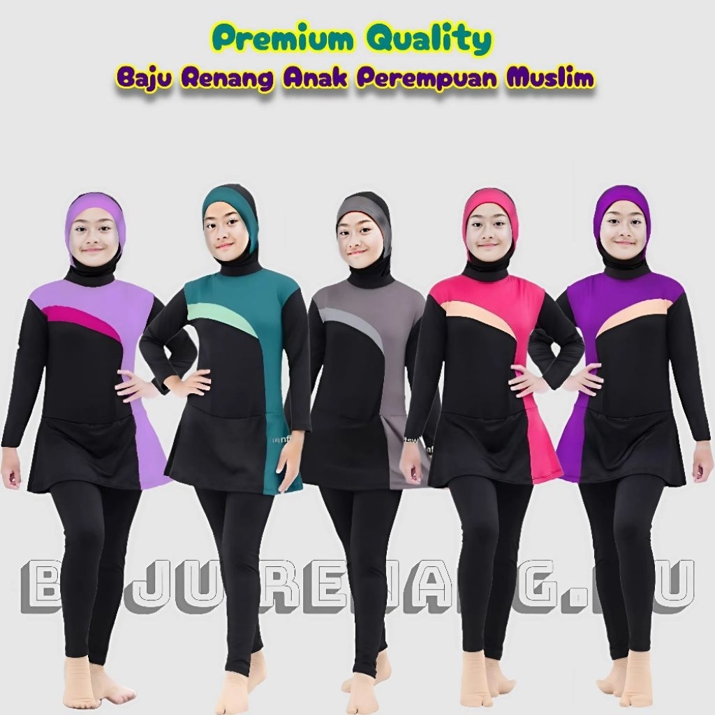 Baju renang anak perempuan Muslim Baju Renang Anak Cewek SD Muslim/Pakaian Renang Anak Muslimah/