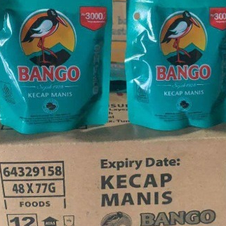 

( 1CTN = 48PCS) BANGO Kecap Manis POUCH 77gram
