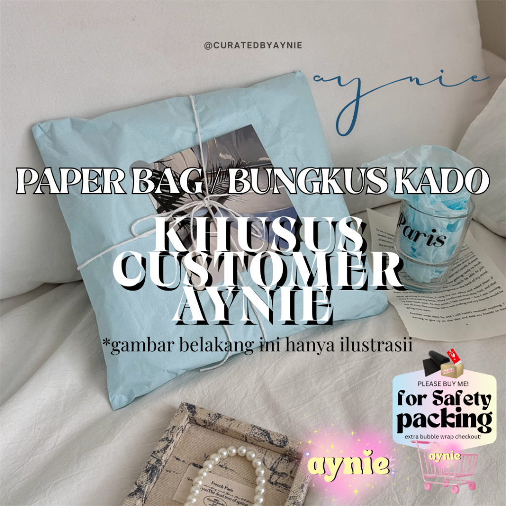 

Jasa Bungkus Kado Tambahan Paperbag - Khusus Customer aynie.shop