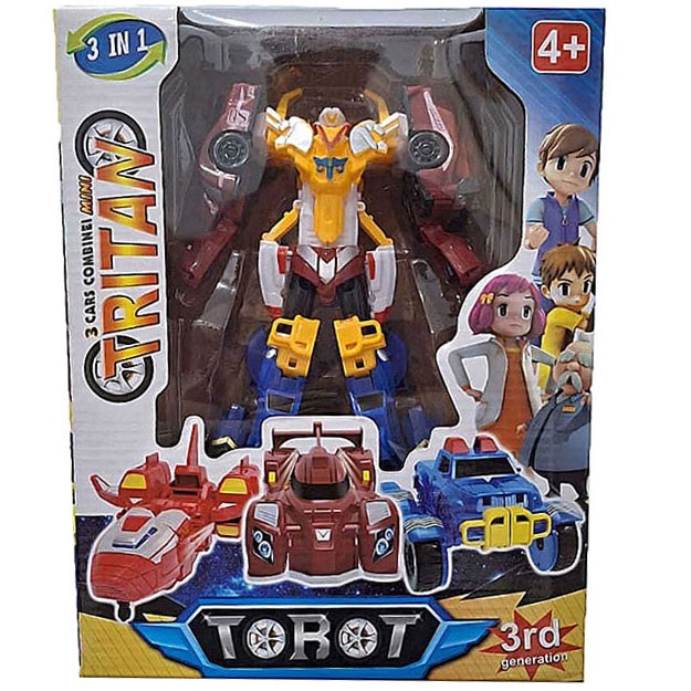 KODE L42Q FBS  Mainan Anak Robot Tritan Mini XYZ 3 in 1 Mobil Transform Combine Laki Laki Robot Pesa