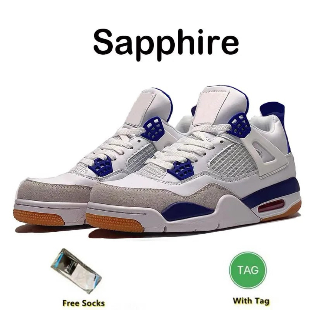 Hot Product Sepatu Basket Sneakers Air Jordan 4 Shoes Black Cat Metallic Gold Military White Bred