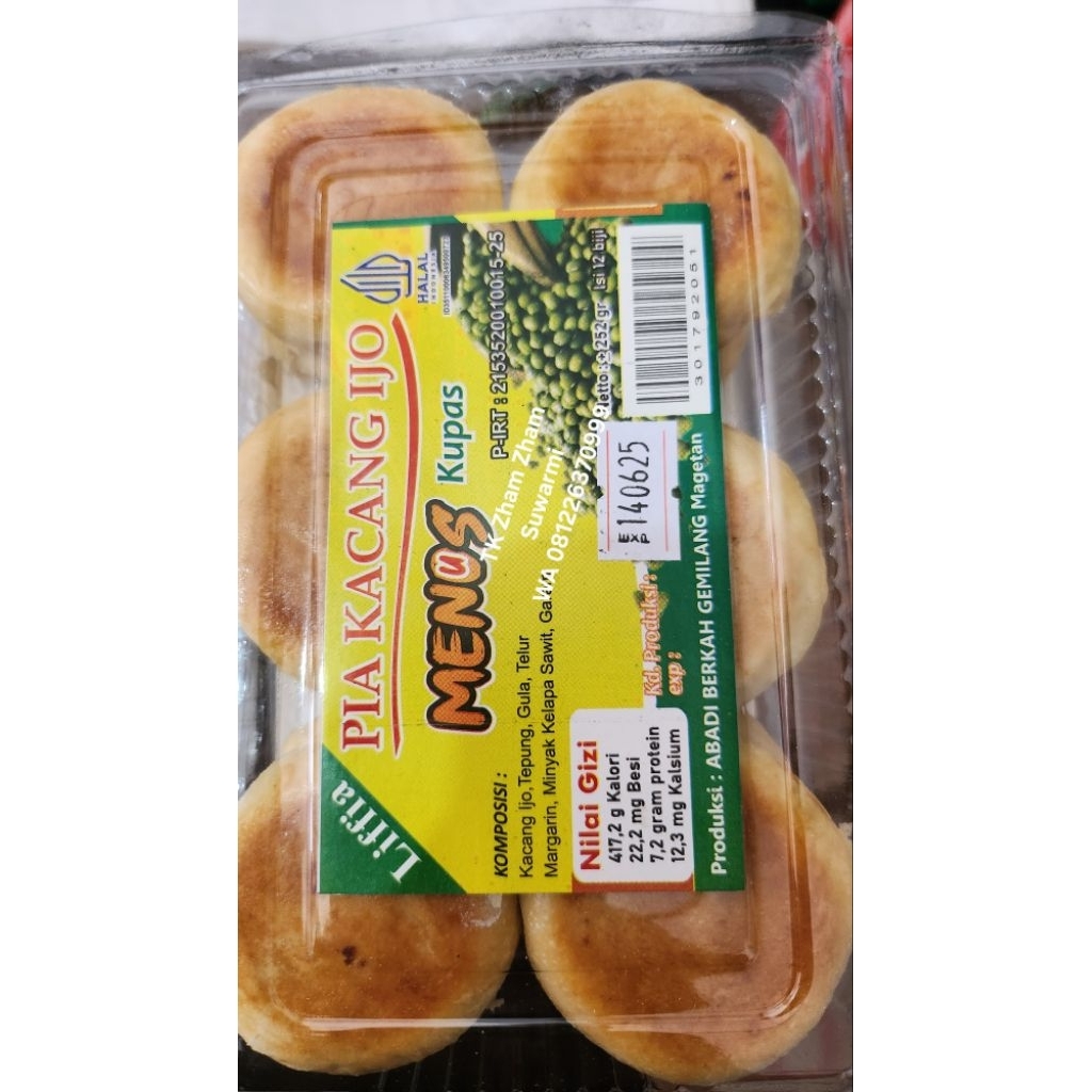 

Pia Menus Kacang Ijo
