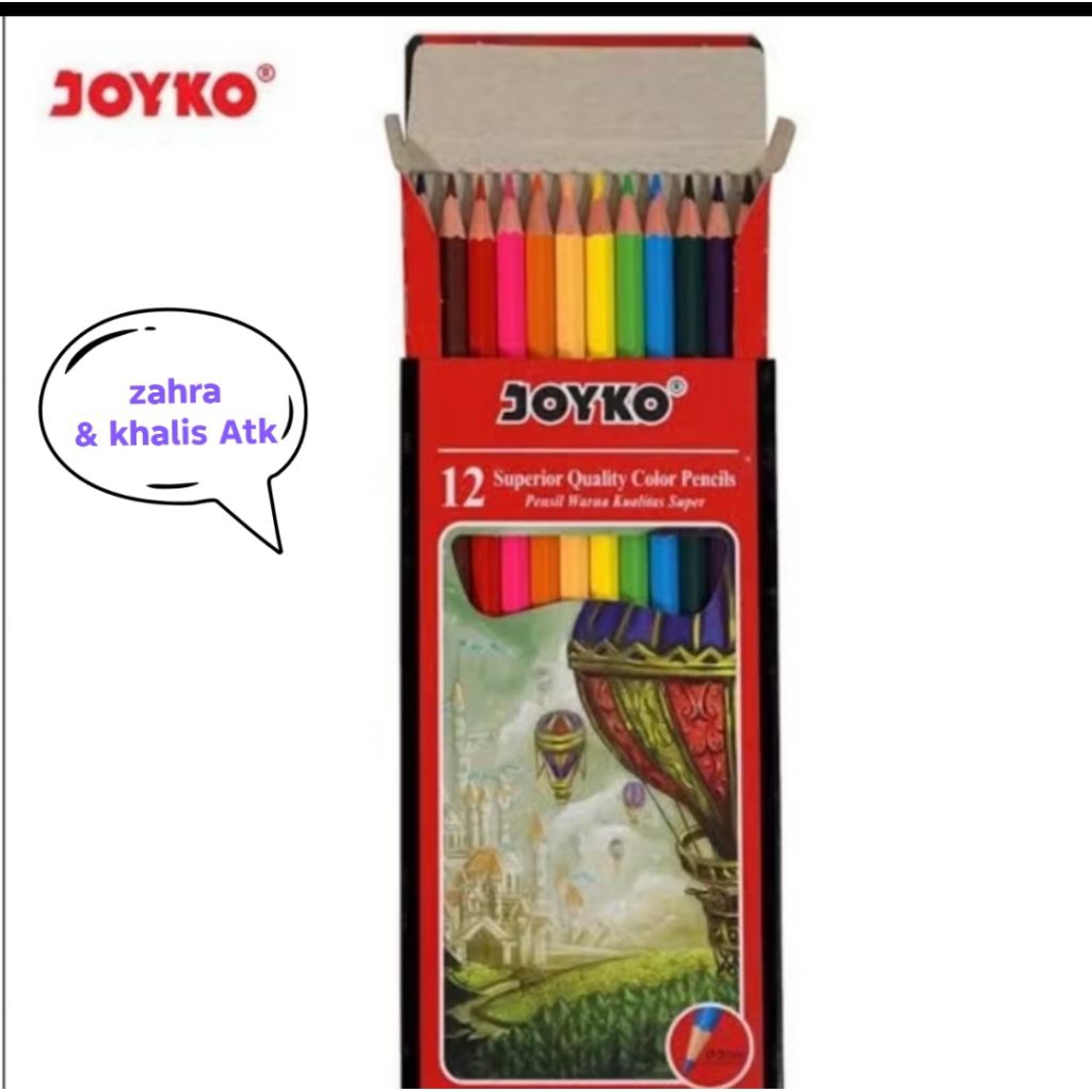

Pensil Warna joyko panjang 12 pcs
