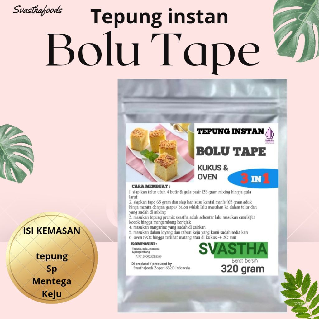 

Tepung Instan Cake TAPE Bolu Tape Enak Terjamin Enak