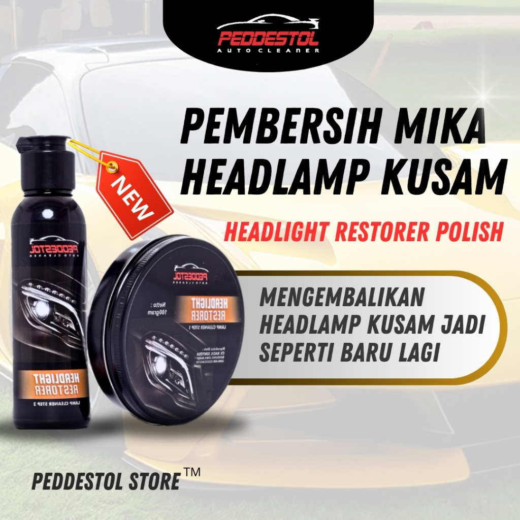 TERLARIS Headlight Polish Restorer Pembersih Lampu Mobil Pembersih Kaca Lampu Mobil yang Buram