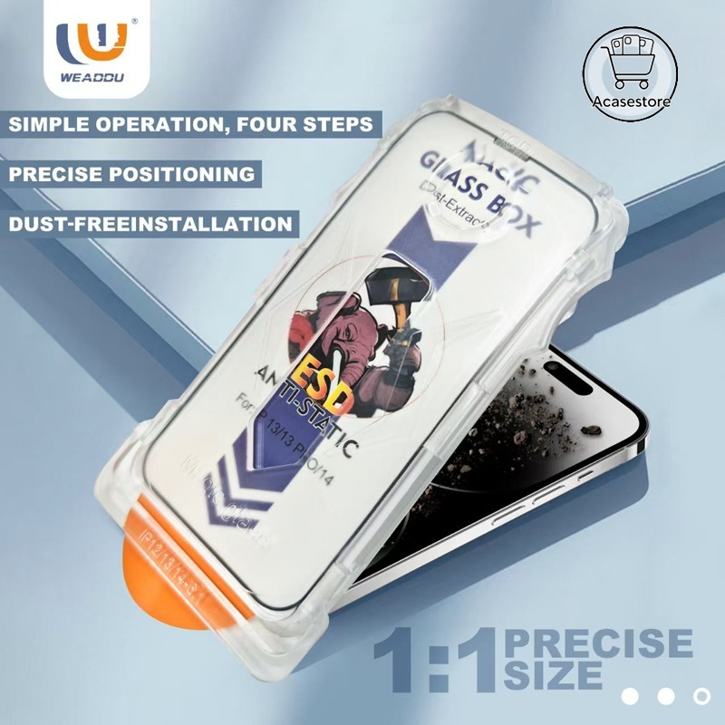 PREMIUM DIINAMI MAGIC BOX tempered glass anti gores iphone 11 12 13 14 15 16 X XR XS MAX Pro Max Plu