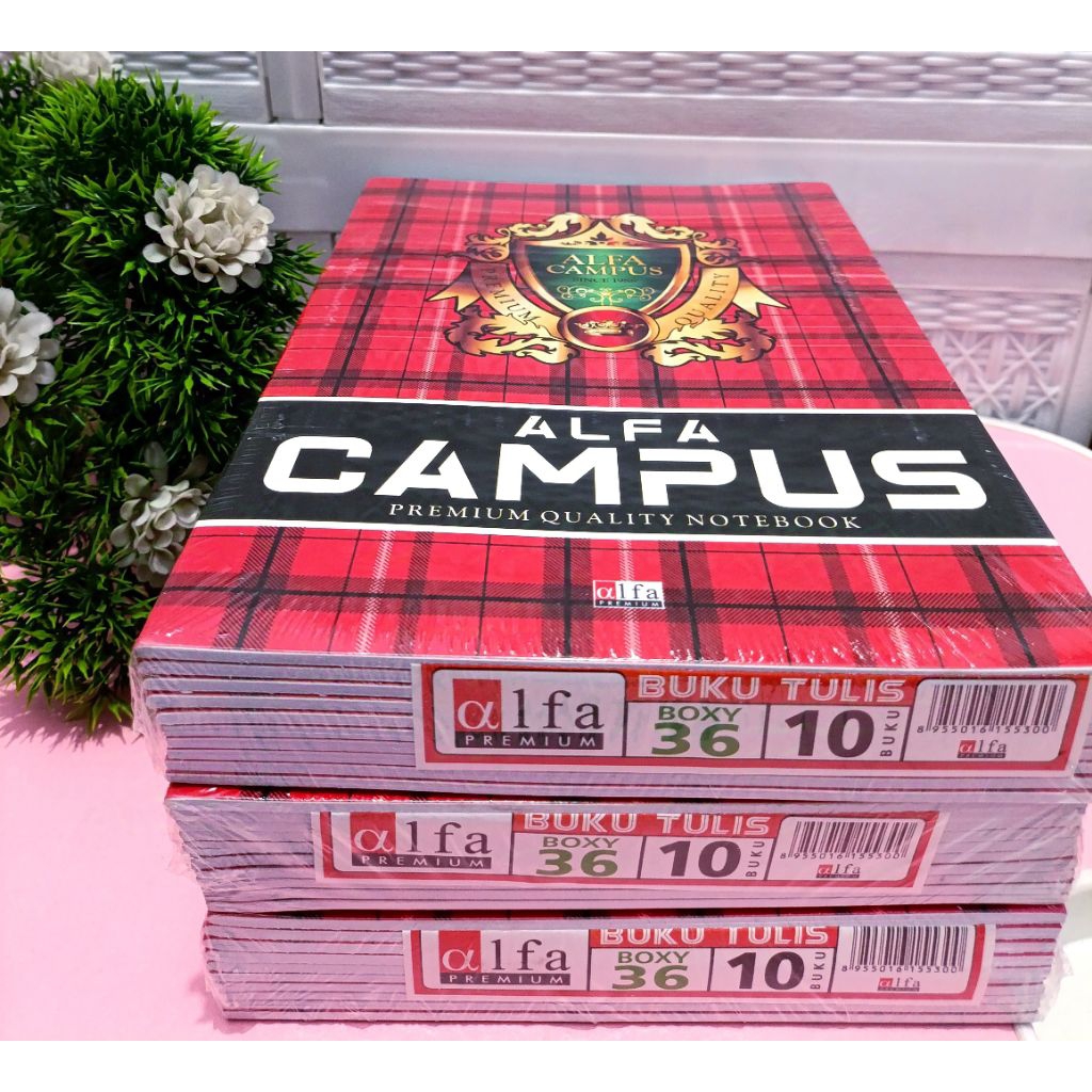 

BUKU Tulis Boxy Alfa CAMPUS 36 LEMBAR 1PACK ISI 10 BUKU RB9