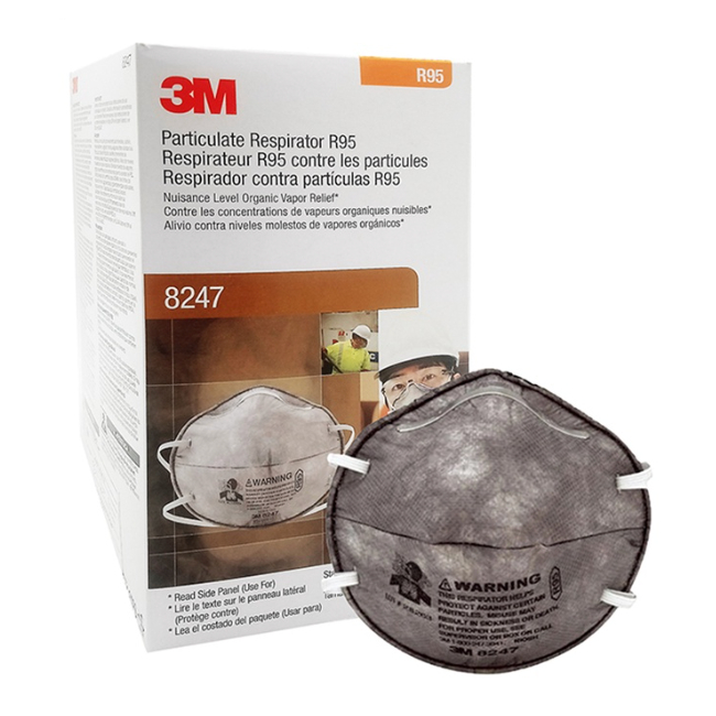 Masker 3M R95 8247 Carbon Original isi 20