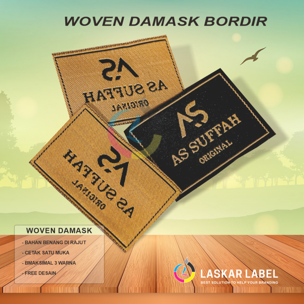 

label woven custom / Laskar Label/label woven damask/label baju