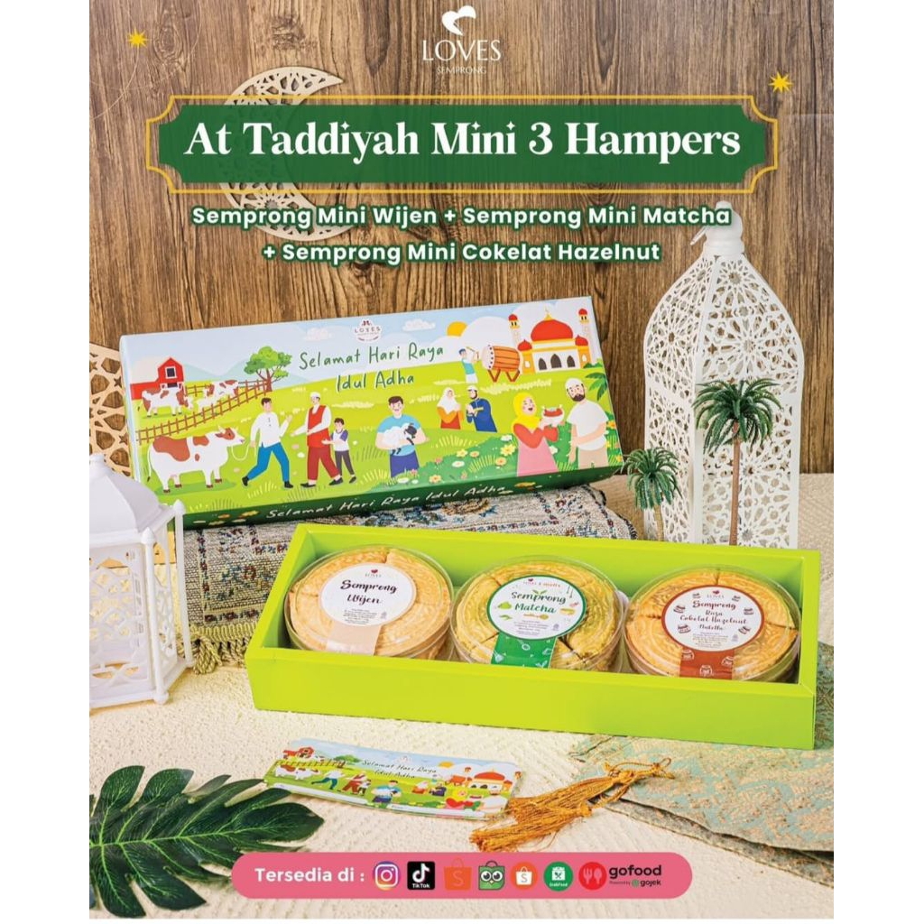 

Hampers Idul Adha - (isi mini 3, isi mini 4 & isi mini 2) & Lebaran Idul Fitri - (Isi Mini 3) - by Loves Semprong