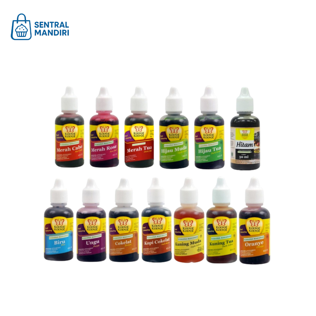 

Koepoe-Koepoe Pewarna Makanan 30Gr, Macam-macam Warna