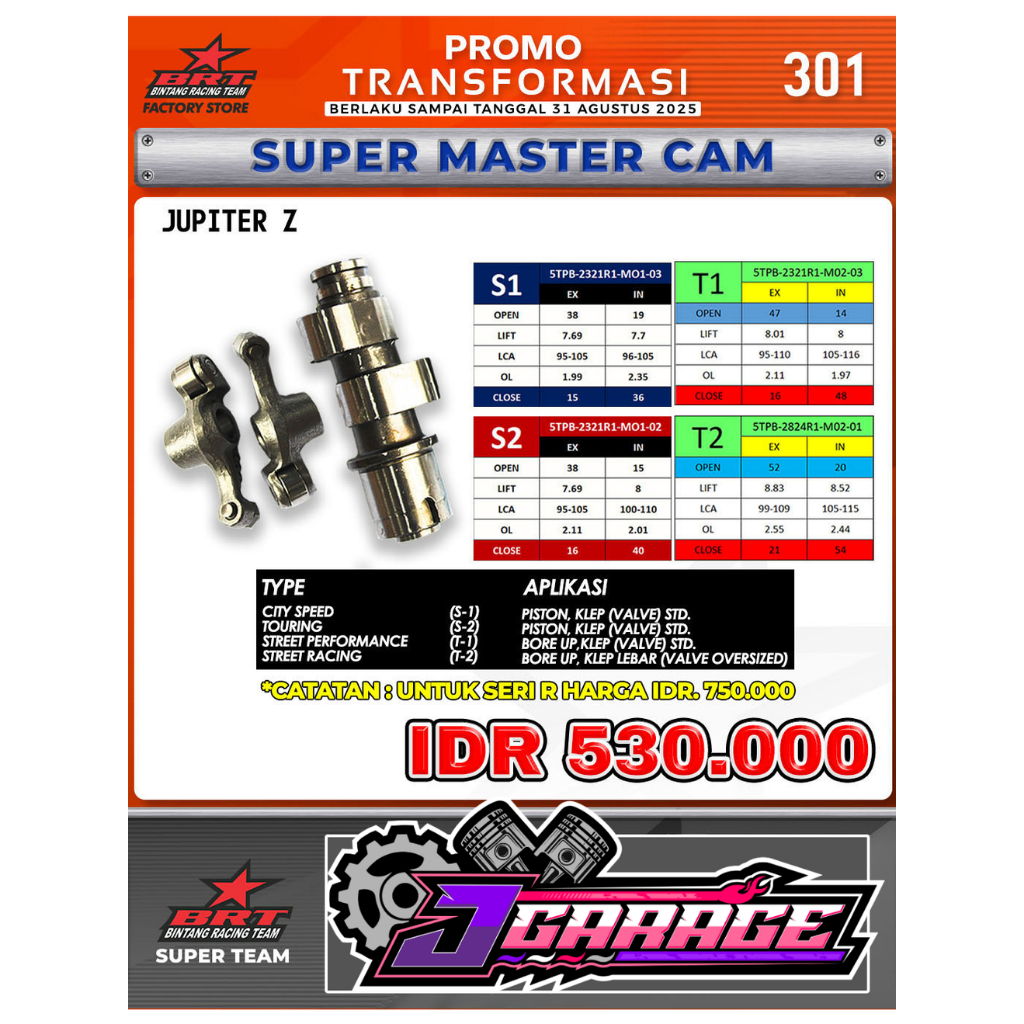 NOKEN AS JUPITER Z - CAM JUPITER Z - NOKEN AS BRT - JUPITER Z 110 / S1 S2 / T1 T2 / PLUS PELATUK / N