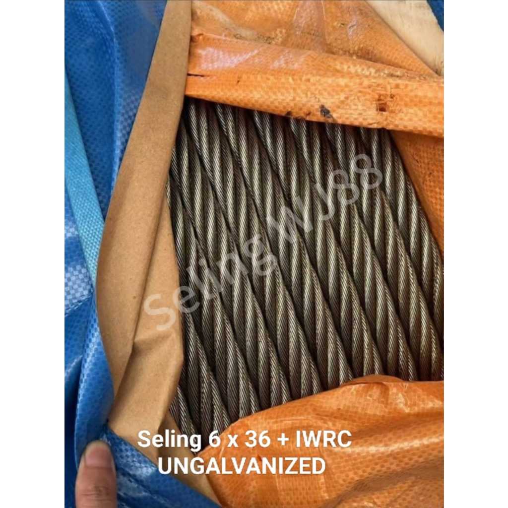 Kawat Seling Baja 6 x 36 IWRC Ungalvanis 20MM