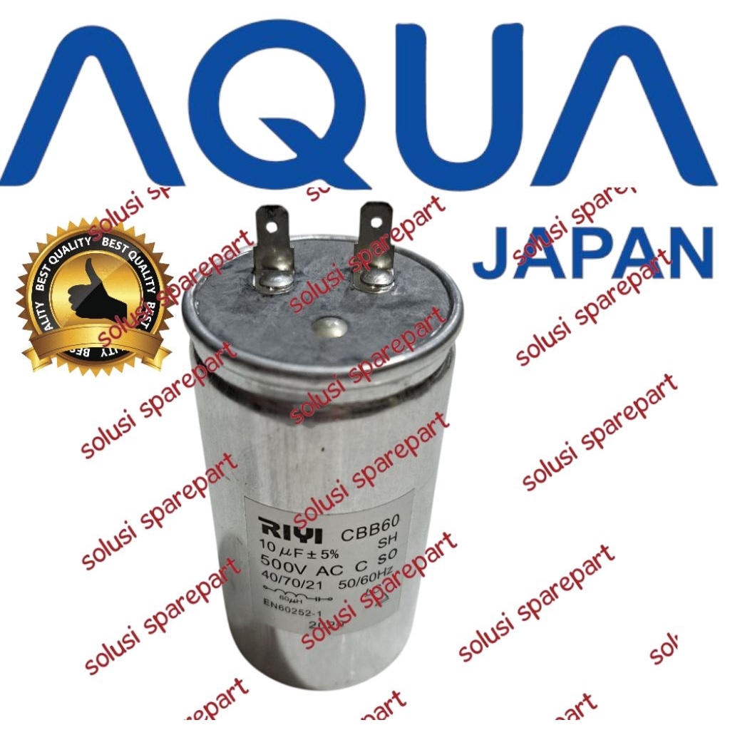 Original Kapasitor Mesin cuci AQUA 1 Tabung Top Loading Bukaan Atas Original Riyi CBB60