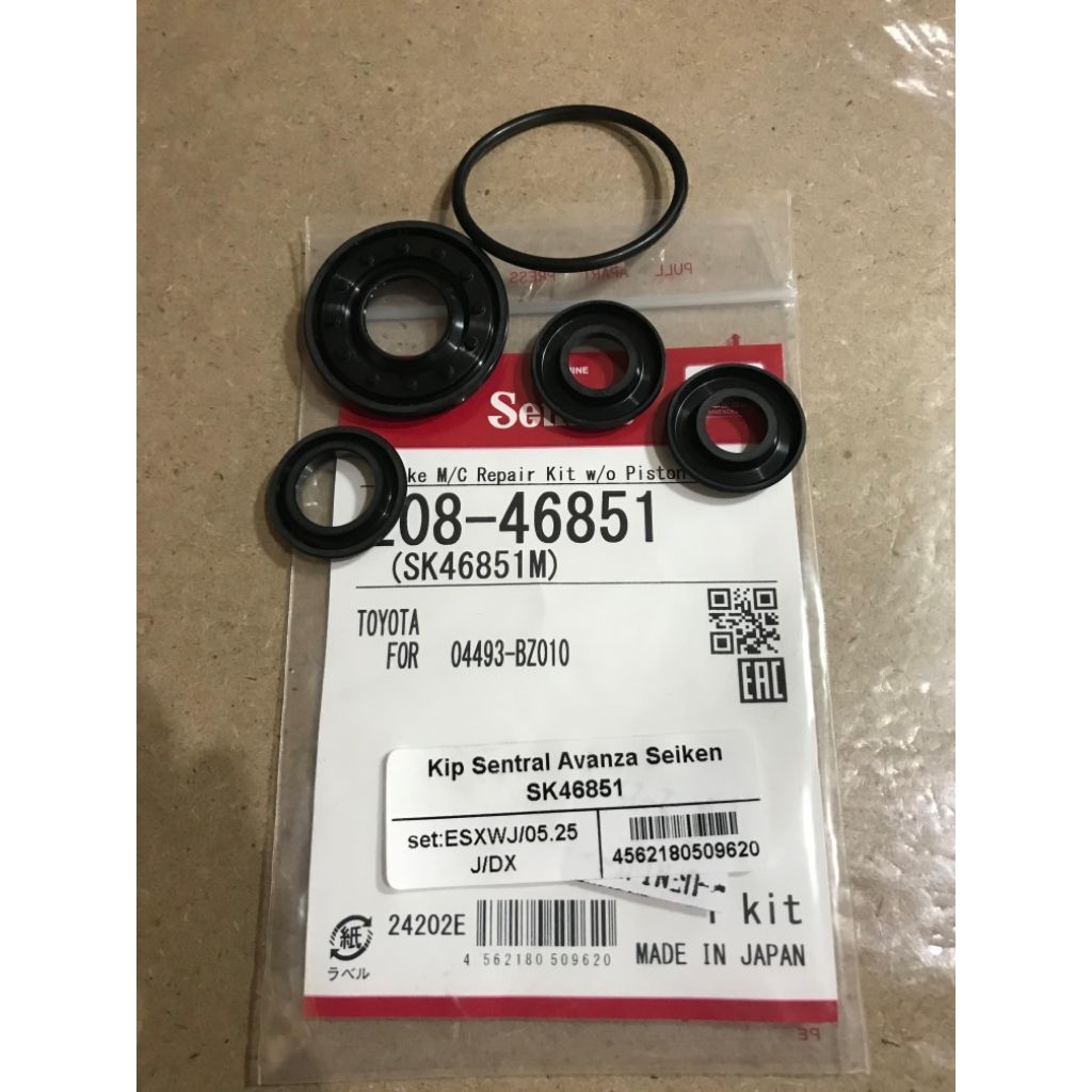 SEIKEN JAPAN ORI KARET KIP SENTRAL REM ATAS AVANZA XENIA RUSH B/M KIT TMC 208-46851 SEIKEN JAPAN