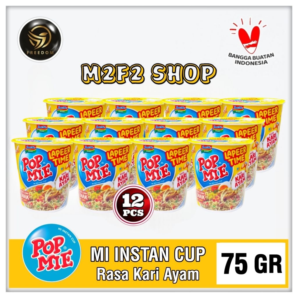 

POP MIE | Mi Instan Cup Kuah Rasa Kari Ayam - 75 gr (Kemasan 12 Pcs)