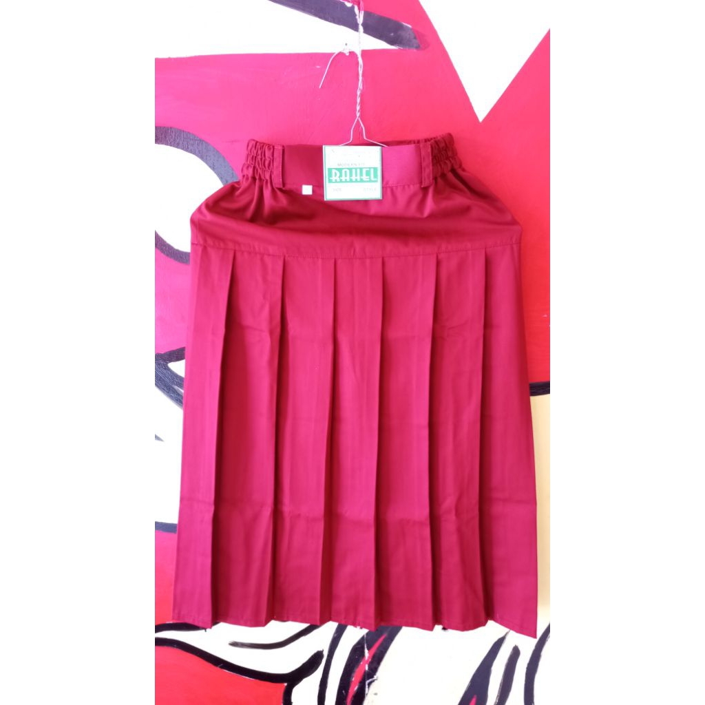 Seragam SD Rok merah panjang